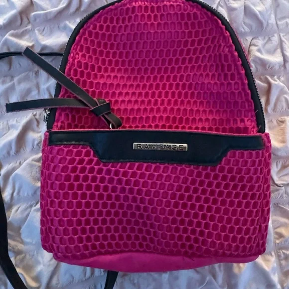 Rampage Bags Rampage Pink And Black Backpack With Modern